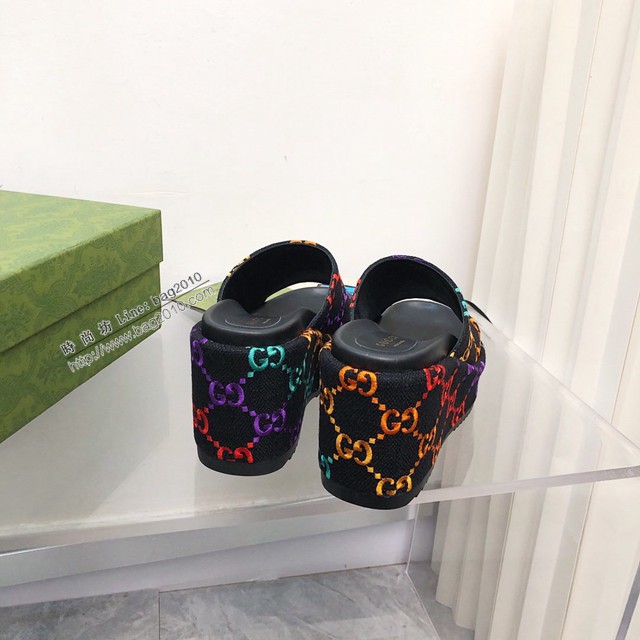 Gucci/Summer最新限量厚底拖鞋 gucci古馳新顏色拖鞋 dx3537
